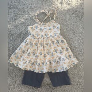 Rachel Zoe Toddler Girl Floral Top with Matching Biker Shorts